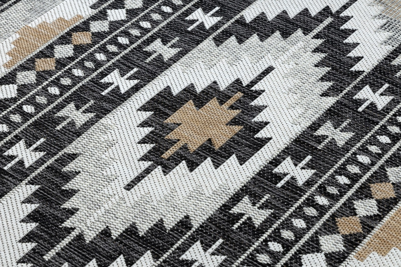Kusový koberec Cooper Sisal Aztec 22235 ecru/black – na ven i na doma č.10