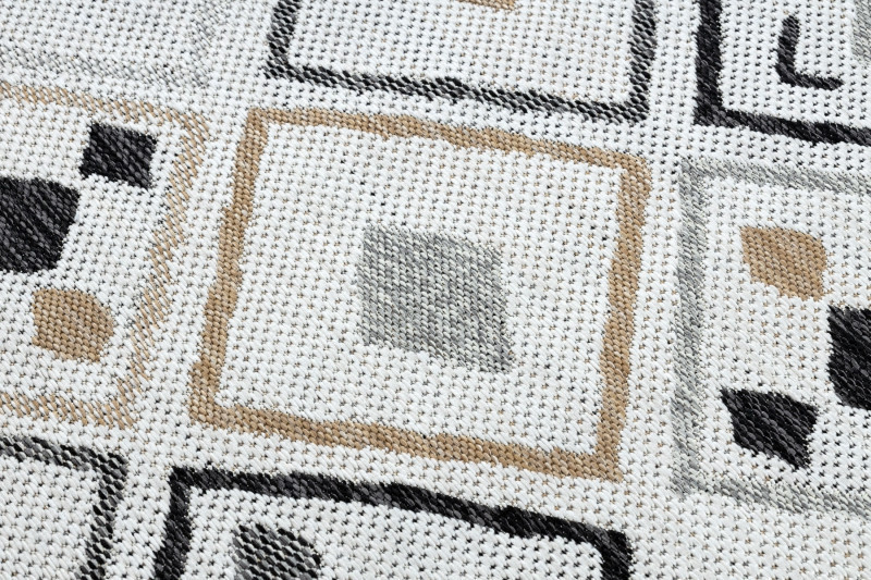 Kusový koberec Cooper Sisal Diamonds 22236 ecru/black – na ven i na doma č.2