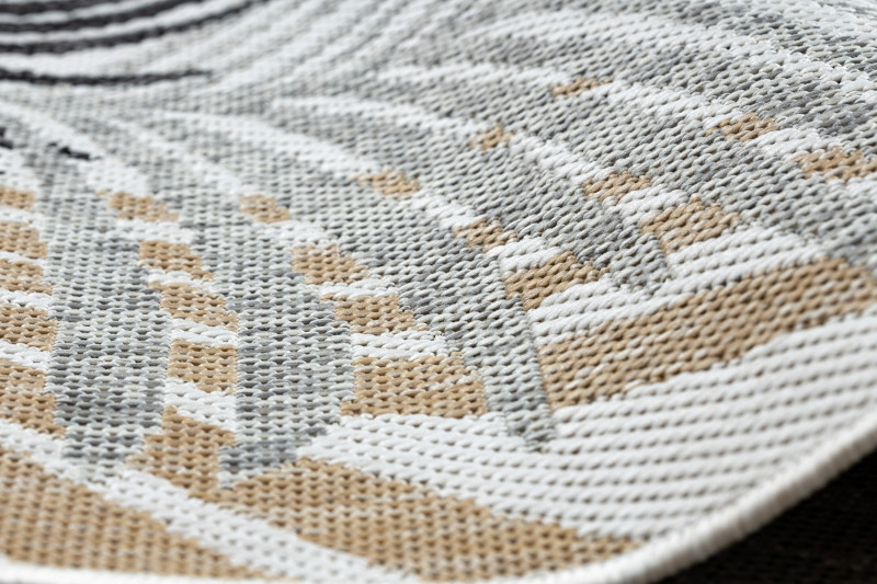 Kusový koberec Cooper Sisal Palm leaves 22258 ecru/black č.2