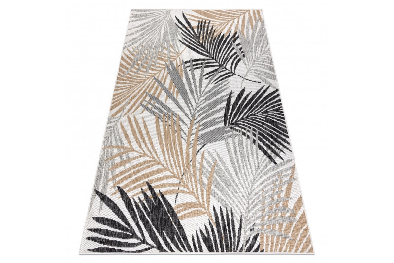 Kusový koberec Cooper Sisal Palm leaves 22258 ecru/black č.6