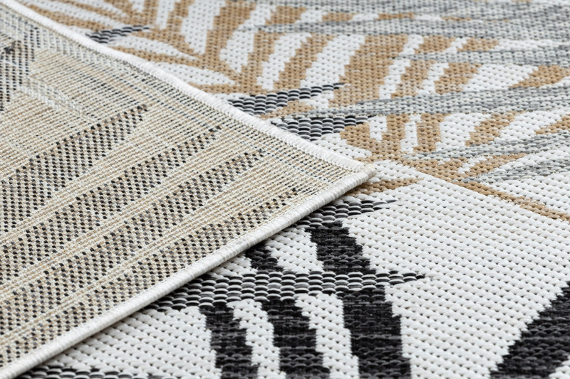 Kusový koberec Cooper Sisal Palm leaves 22258 ecru/black č.7