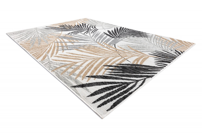 Kusový koberec Cooper Sisal Palm leaves 22258 ecru/black č.8
