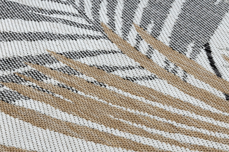 Kusový koberec Cooper Sisal Palm leaves 22258 ecru/black č.10