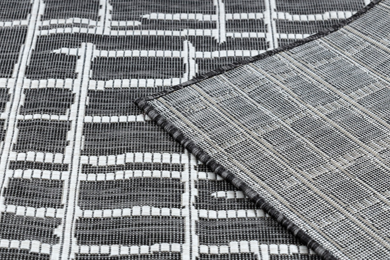 Kusový koberec Sion Sisal Trellis 22144 black/ecru – na ven i na doma č.4
