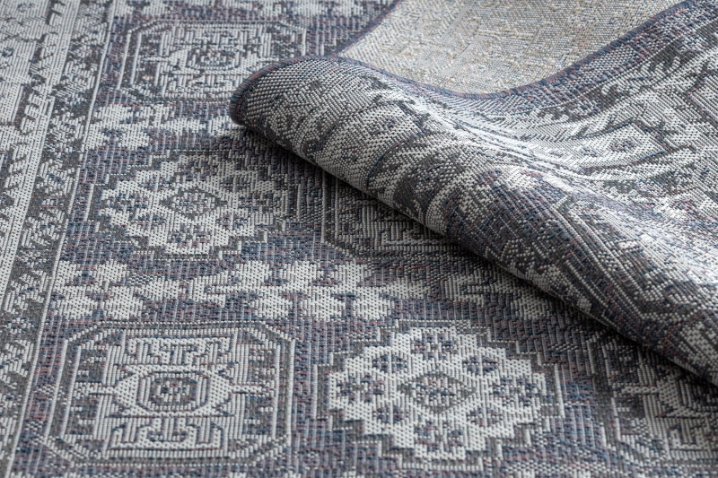 Kusový koberec Sion Sisal Ornament 2832 blue/pink/ecru – na ven i na doma č.2