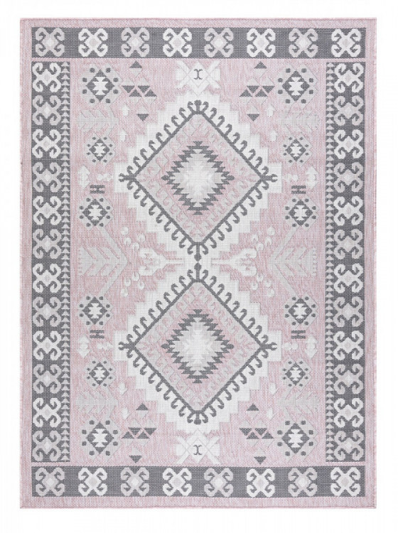 Kusový koberec Sion Sisal Aztec 3007 pink/ecru – na ven i na doma č.1