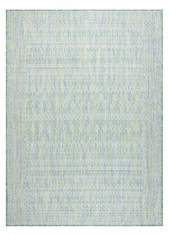 Kusový koberec Sion Sisal Aztec 22184 green/blue/ecru – na ven i na doma č.1