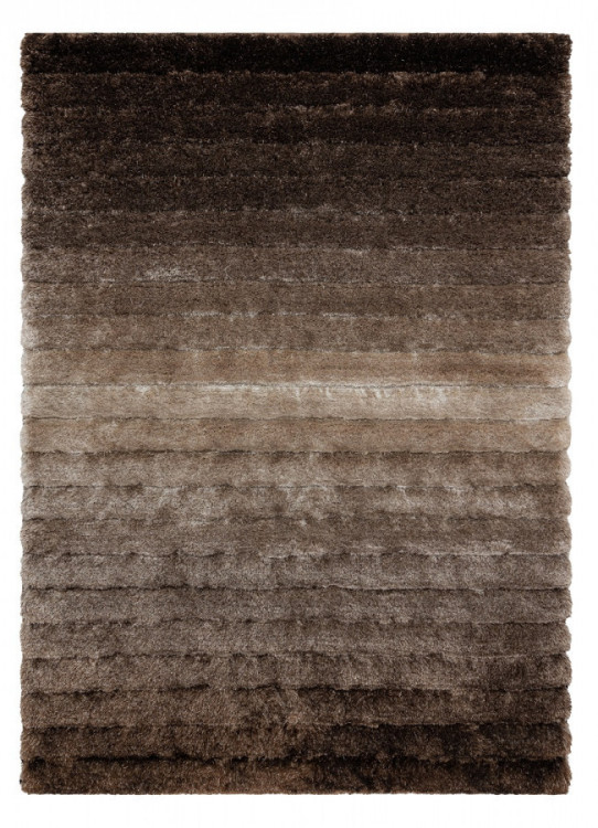 Kusový koberec Flim 007-B3 Stripes brown č.1