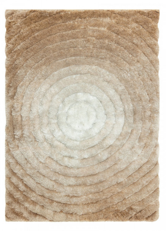 Kusový koberec Flim 008-B1 Circles beige č.1