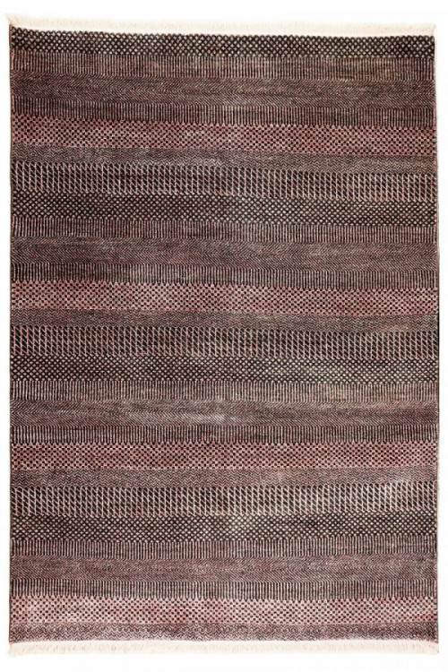 Ručně vázaný kusový koberec Diamond DC-MCN Black/rust č.14