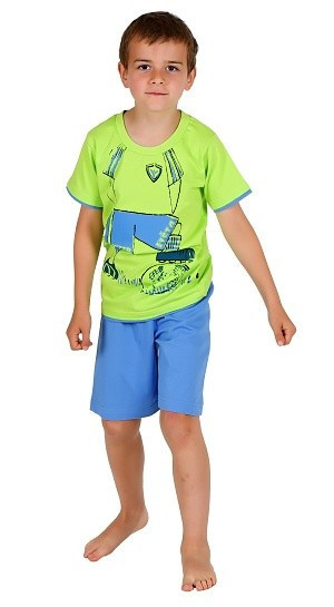 Chlapecké pyžamo Fotbal zelené 100 - 130 krátký rukáv č.1
