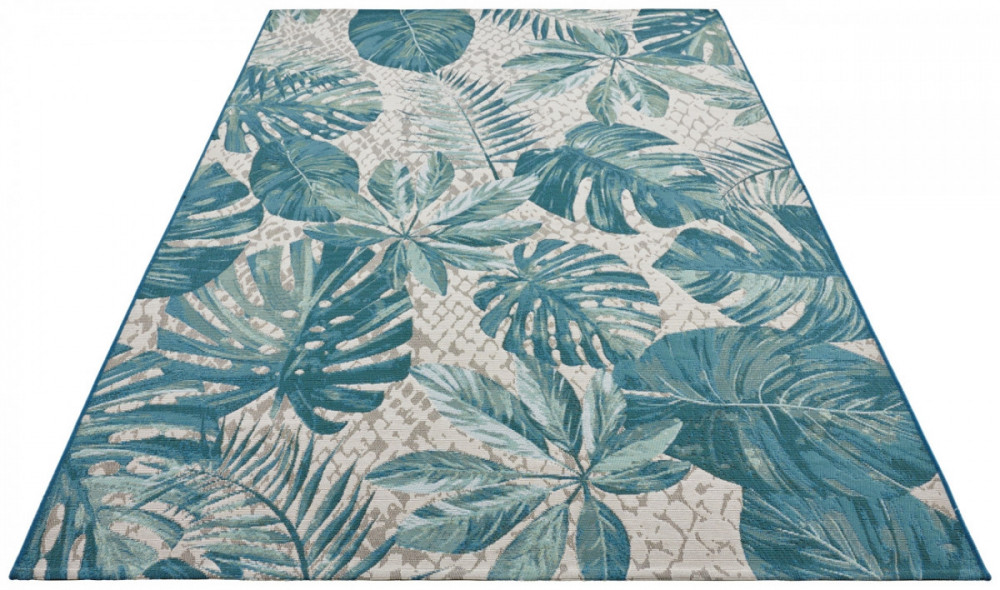Kusový koberec Flair 105618 Tropical Leaves Turqouise – na ven i na doma č.4