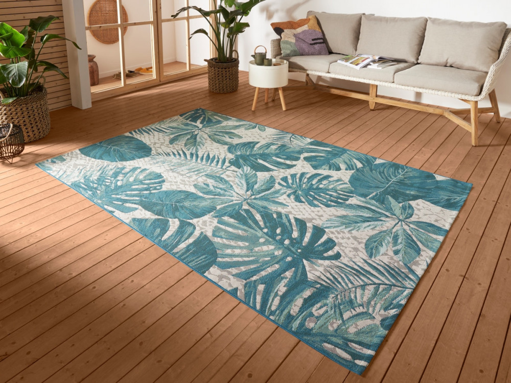 Kusový koberec Flair 105618 Tropical Leaves Turqouise – na ven i na doma č.5