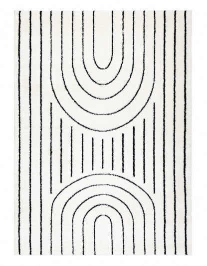 Kusový koberec Mode 8494 geometric cream/black č.1