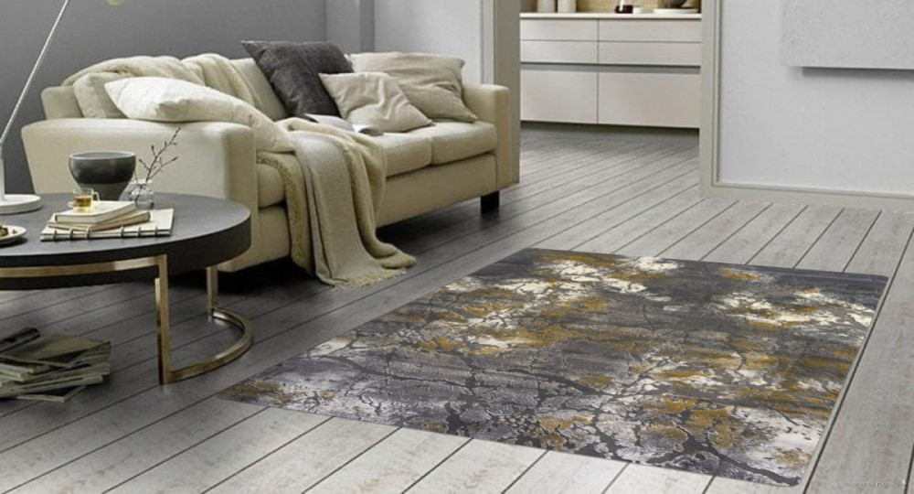 Kusový koberec Zara 9651 Yellow Grey č.5