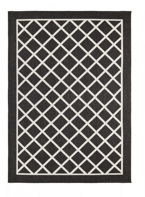 Kusový koberec Twin Supreme 103425 Sydney black creme – na ven i na doma č.1