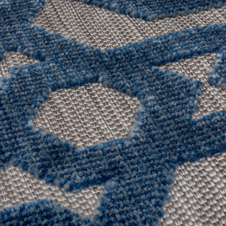 Kusový koberec Piatto Oro Blue kruh – na ven i na doma č.2