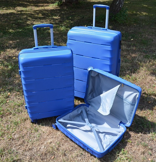 Cestovní kufry Exclusive modré - set 3 kusů č.2