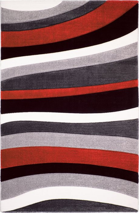 Kusový koberec Moderno 904 grey-red stripe č.1