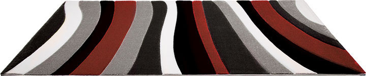 Kusový koberec Moderno 904 grey-red stripe č.5
