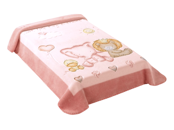 Dětská deka Perla tištěná růžová 80x110 cm č.1