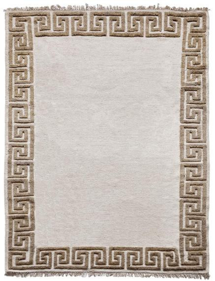 Ručně vázaný kusový koberec Greek DESP P86 Ivory White Antique Mud č.1