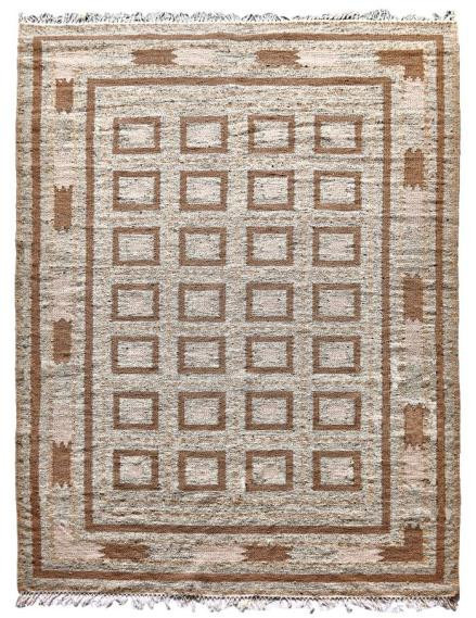Ručně vázaný kusový koberec Guggenheim DESP P81 Brown Natural č.1