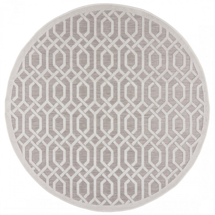 Kusový koberec Piatto Mataro Natural kruh – na ven i na doma č.1