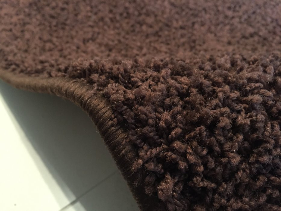 Kusový koberec Color shaggy tmavě hnědý č.1