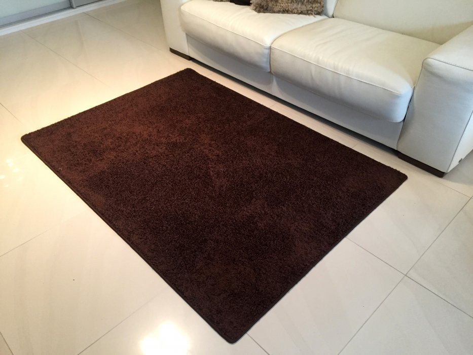 Kusový koberec Color shaggy tmavě hnědý č.2