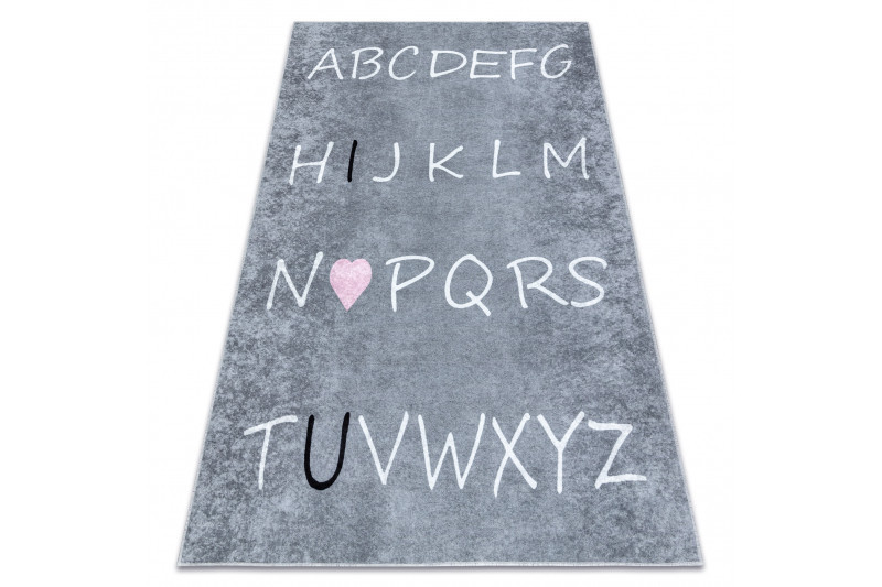 Dětský kusový koberec Junior 52106.801 Alphabet grey č.15