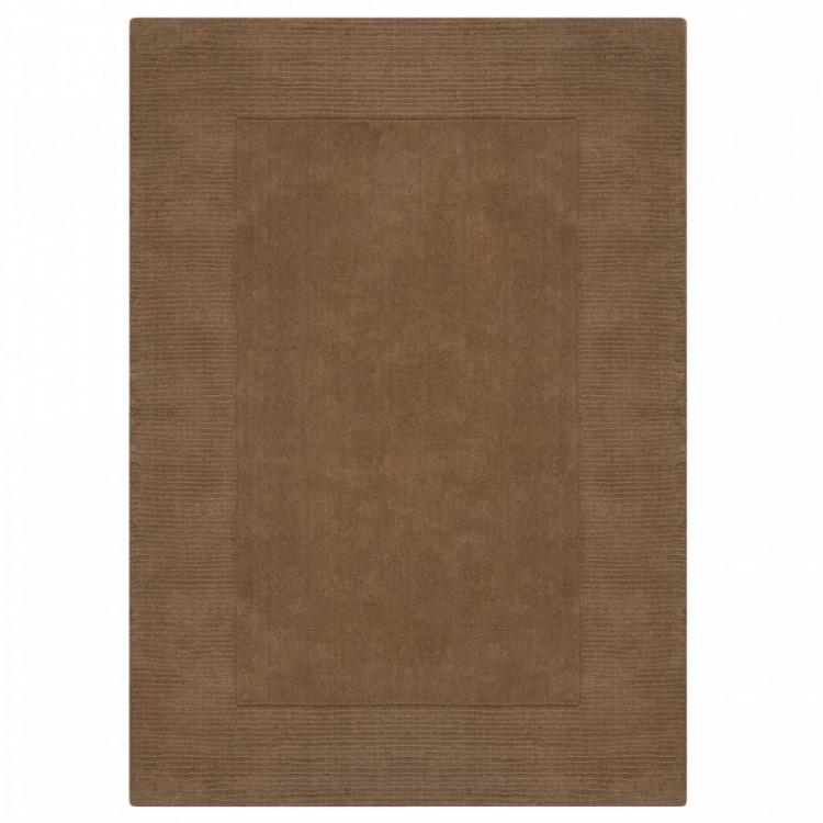 Kusový ručně tkaný koberec Tuscany Textured Wool Border Brown č.1