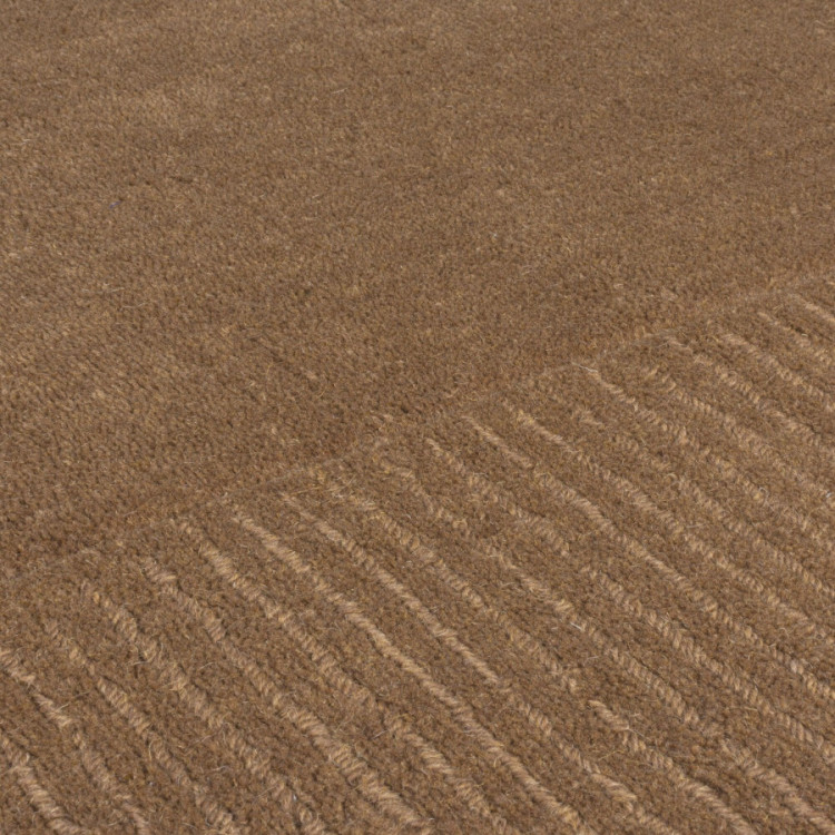 Kusový ručně tkaný koberec Tuscany Textured Wool Border Brown č.2