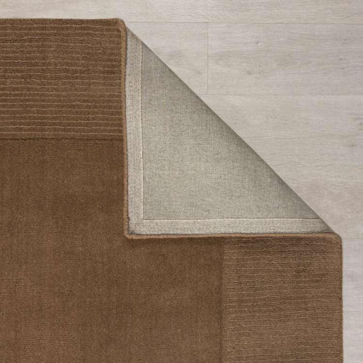 Kusový ručně tkaný koberec Tuscany Textured Wool Border Brown č.3