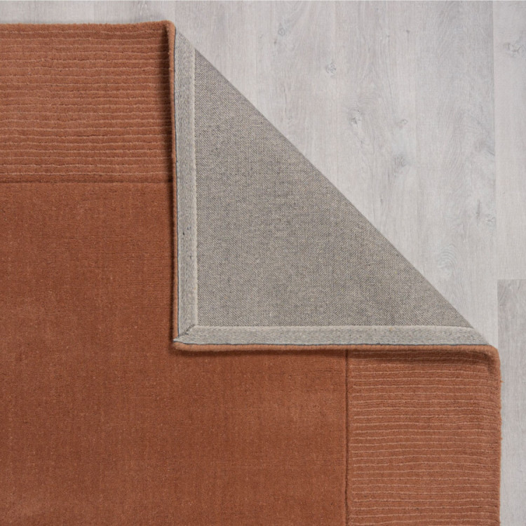 Kusový ručně tkaný koberec Tuscany Textured Wool Border Orange č.2