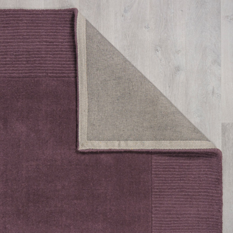 Kusový ručně tkaný koberec Tuscany Textured Wool Border Purple č.3
