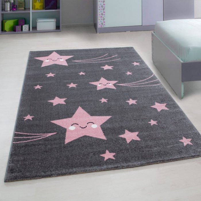 Dětský koberec Kids 610 pink - Kulatý průměr 120 cm č.1