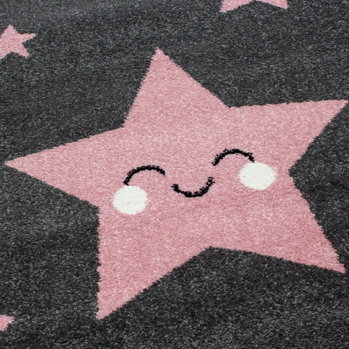 Dětský koberec Kids 610 pink - Kulatý průměr 120 cm č.5