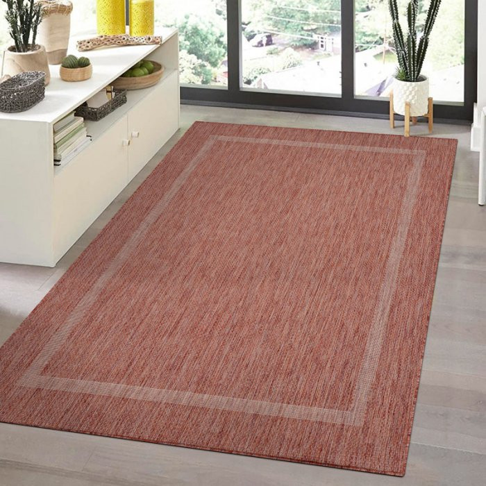 Kusový venkovní koberec Relax 4311 red - Kruh 200 cm průměr č.1