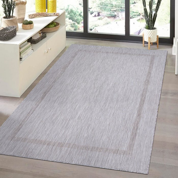 Kusový venkovní koberec Relax 4311 silver - Kruh 120 cm průměr č.1