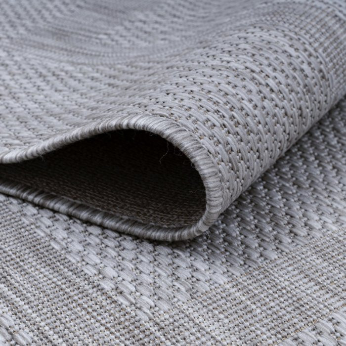 Kusový venkovní koberec Relax 4311 silver - Kruh 120 cm průměr č.4