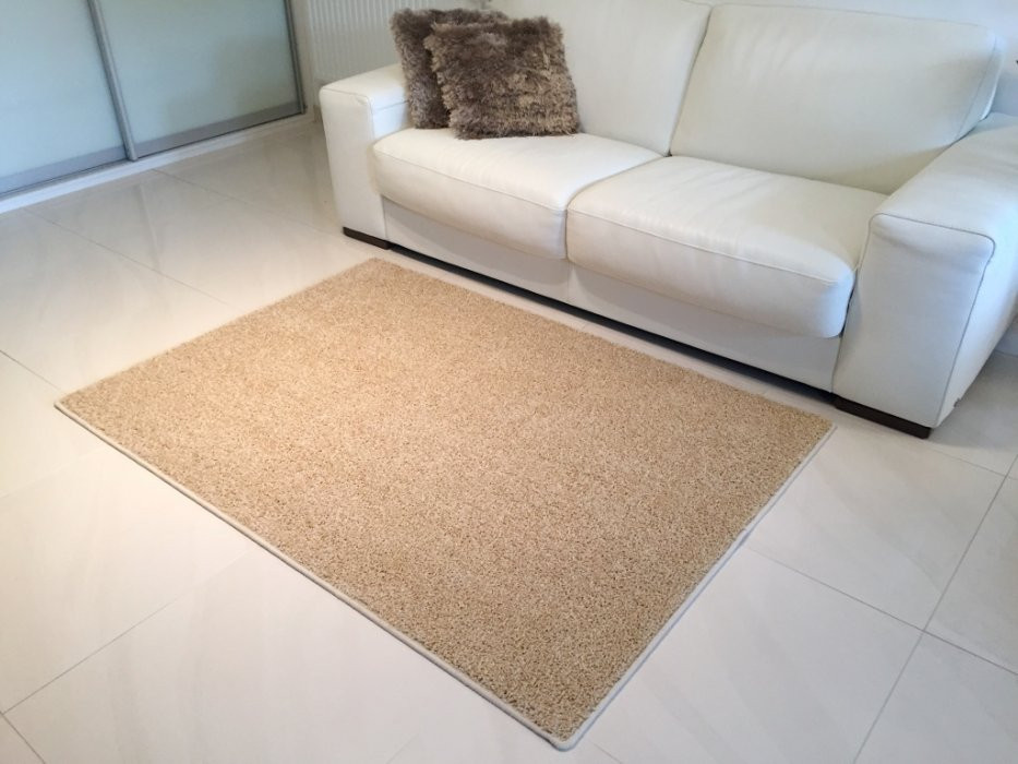 Kusový koberec Color Shaggy béžový - Kulatý průměr 100 cm č.1