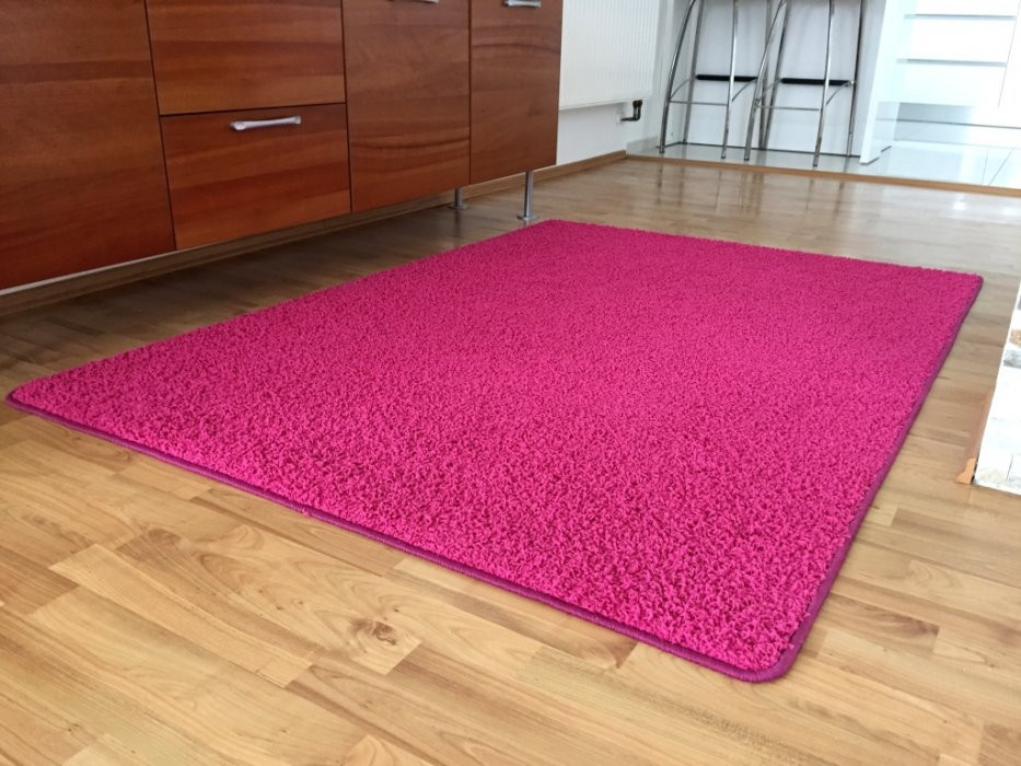 Kusový koberec Color shaggy růžový - 57 cm kulatý č.1