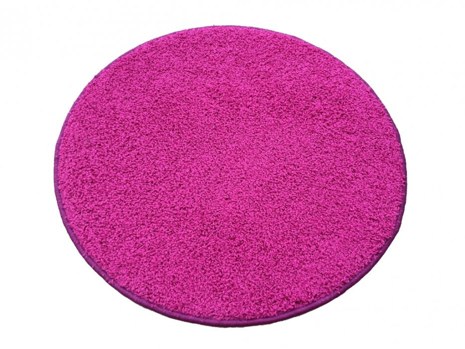 Kusový koberec Color shaggy růžový - 57 cm kulatý č.5