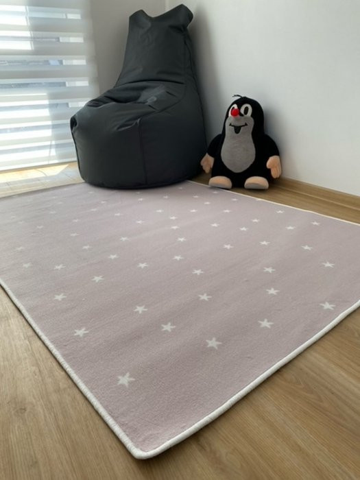 Dětský koberec Hvězdička růžová - 80 x 250 cm č.2