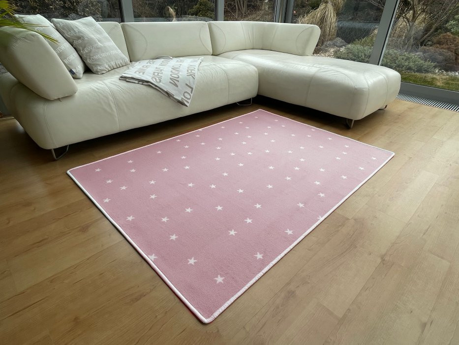 Dětský koberec Hvězdička růžová - 80 x 250 cm č.3