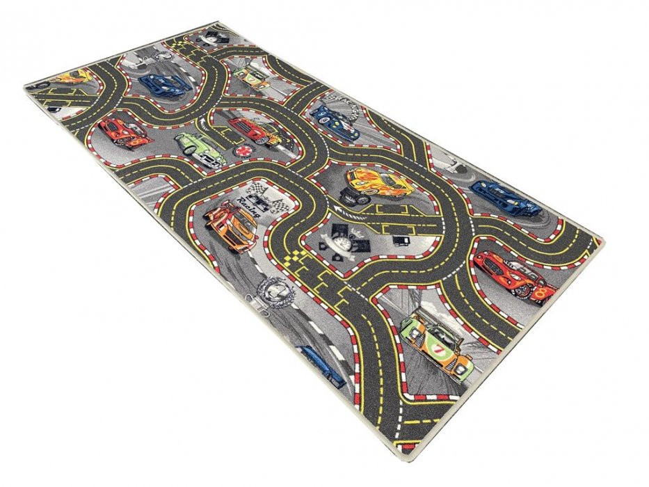 Dětský koberec The World od Cars 97 šedý - 100 x 100 cm kruh č.6