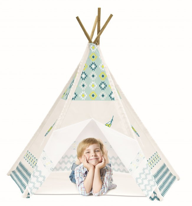 Dětské tepee design tyrkys č.1