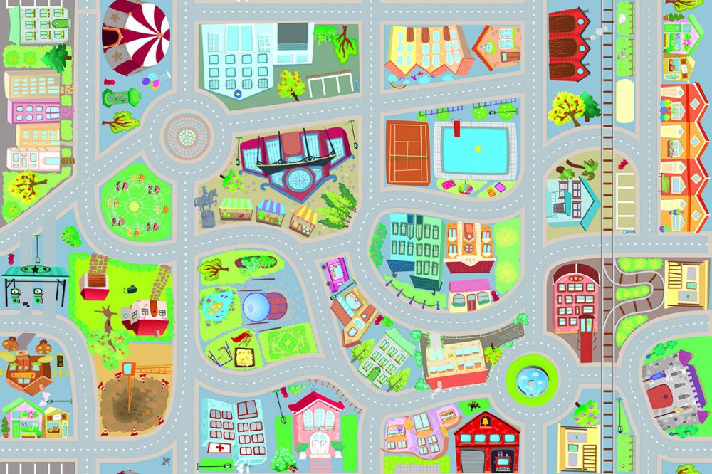V-Mat dětská podložka City Roll over č.1
