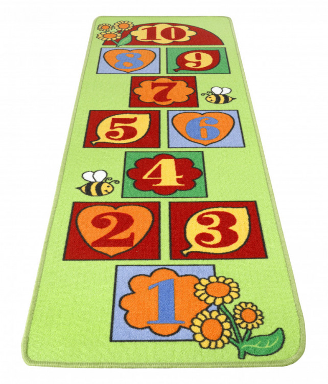 Dětský koberec 708 Hop Play Carpet zelený 67x200 cm č.1